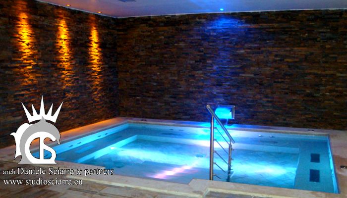 Thermarium with waterfall and whirlpool - Essenthia SPA